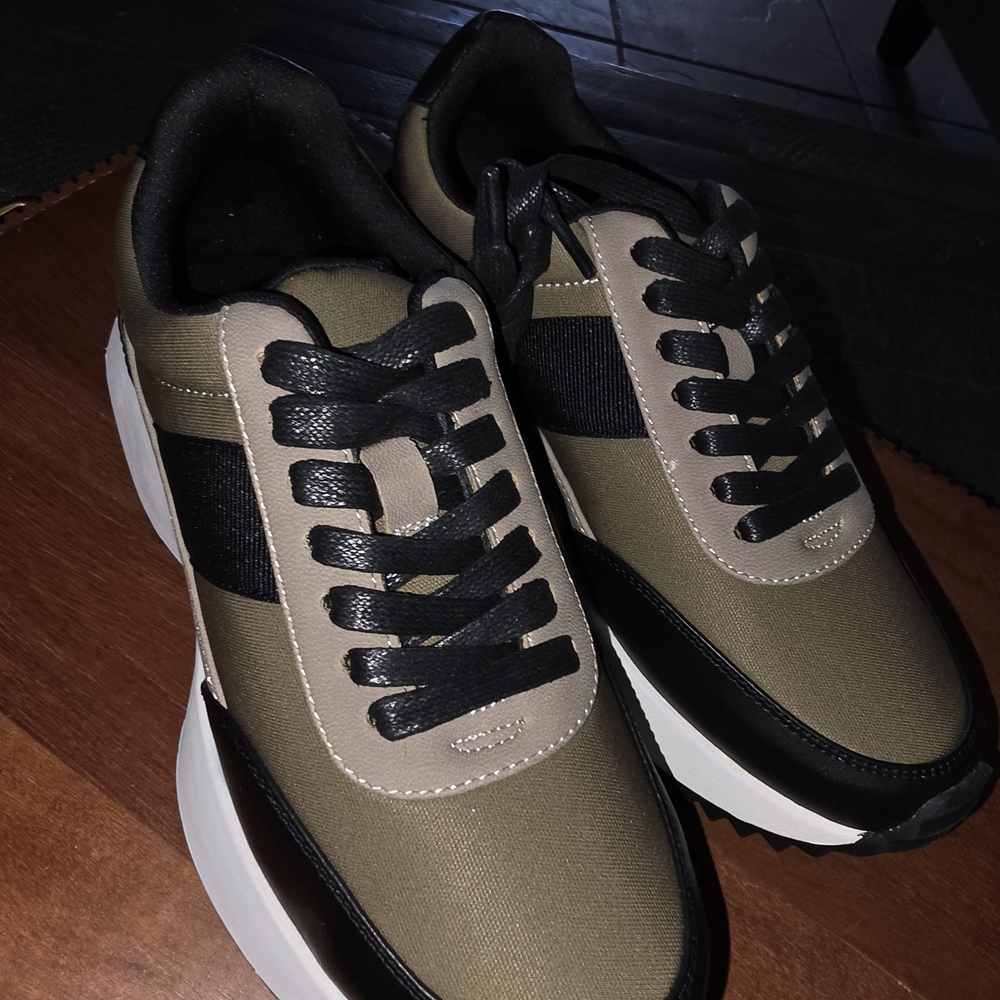 Dolce Vita Olive, Black & Tan Women's Sneakers